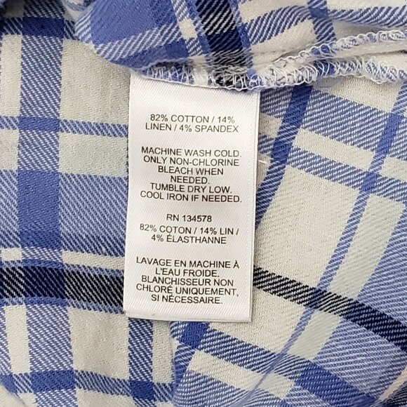 Womens Upcycled Distressed Flannel with "Wayne's World" Embroidered Patch 8 - Picture 5 of 7